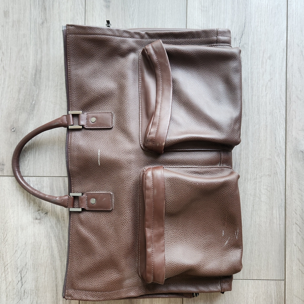 Hook & Alpert Brown Leather Men's Bag